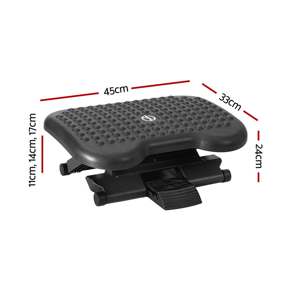 Artiss Foot Rest Adjustable Stool with acupressure surface