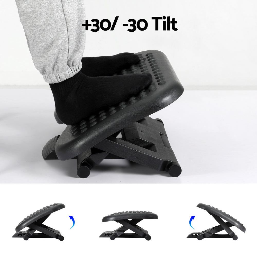 Artiss Foot Rest Adjustable Stool with acupressure surface